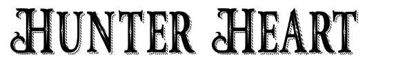 Hunter Heart font preview